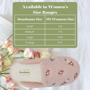 Dearfoams Women's Novelty Gift Teddy Sherpa Scuff Slip On House Shoe Slipper, Large - Image 4