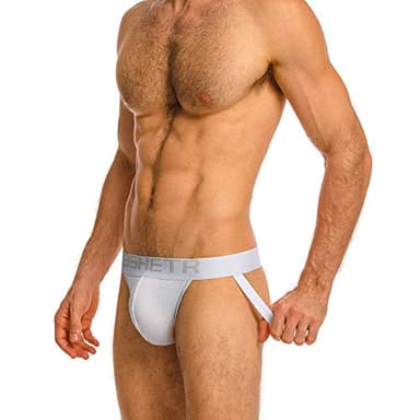 BSHETR Men's Jockstraps Athletic Supporters 4-Pack Cotton Work Out Underwear (4-Pack, size M:28"-30",71cm-76cm) - Image 5
