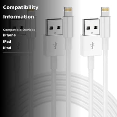 QZIIW iPhone Charger Cable 10 Ft,[Apple MFI Certified] 3Pack Extra Long USB to Lightning Cable 10 Feet,Apple Charging Power Cord 10 Foot for iPhone 14 13 12 11 Pro Max Mini XR X 9 8 7Plus 6s ipad - Image 3