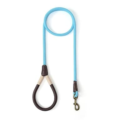 Mile High Life Dog Leash Heavy Duty Strong w Leather Handle Rope Leash for Small Medium Large Dogs, Diameter 1/2" (Blue, 60 Inches) - Image 6