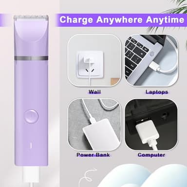 Veeconn Dog Grooming Clippers Kit-Electric Rechargeable Cat Trimmer Tools-Cordless Quiet Pet Nail Paw Grinder-4 in 1 Multifunctional Low Noise Shaver-Razor for feet Face Ears Toenail Eye - Image 8