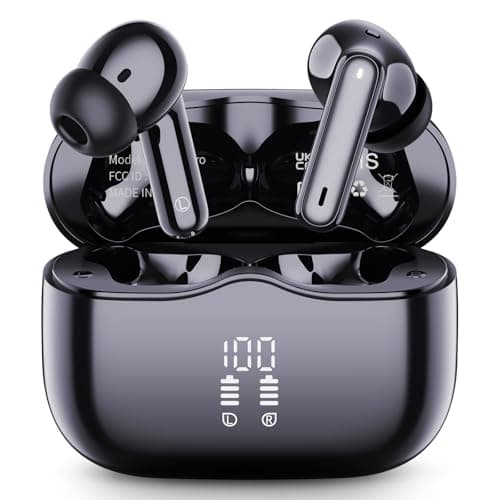 Wireless Earbuds, 2025 Bluetooth 5.4 Headphones in Ear with 4 ENC Noise Cancelling Mic, New Wireless Earphones HiFi Stereo Deep Bass 40H Playtime, LED, In-Ear Bluetooth Ear Buds IP7 Waterproof, USB-C - Image 1