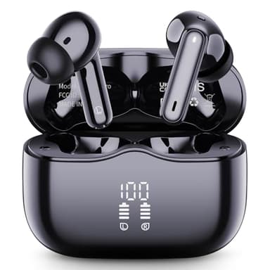 Wireless Earbuds, 2025 Bluetooth 5.4 Headphones in Ear with 4 ENC Noise Cancelling Mic, New Wireless Earphones HiFi Stereo Deep Bass 40H Playtime, LED, In-Ear Bluetooth Ear Buds IP7 Waterproof, USB-C - Image 1