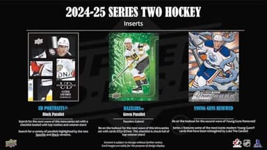 2024 2025 Upper Deck Hockey 2nd Series Blaster Box of Packs with Chance for Macklin Celebrini and Matvei Michkov Young Guns Rookie Cards and a Green Dazzlers Insert Card Plus - Image 7
