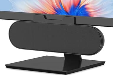 ZETIY USB Monitor Speaker, Portable Computer Soundbar for PC, Laptop, Desktop, Phone, Notebook - Plug and Play (Black) - Image 1
