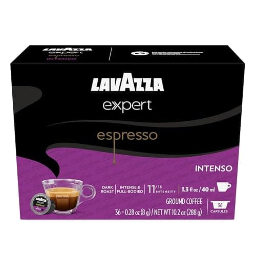 Lavazza Expert Espresso Intenso Capsules, Dark Roast, Arabica and Robusta Blend, Compatible with Lavazza Classy Machines (36 Capsules) - Image 1