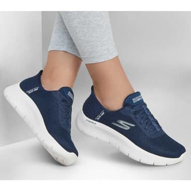 Skechers Women's Go Walk Flex Hands Free Slip-Ins-Grand Entry Sneaker, Navy/White, 8 - Image 2