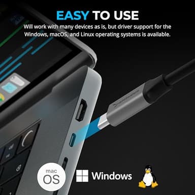 SABRENT USB-C to 5G Ethernet Adapter – 5GbE Optimized, USB 3.1 Gen 1+ Required, Clear Compatibility, Aluminum Body, Plug-and-Play for Data-Capable USB-C Devices (NT-C5GA) - Image 4