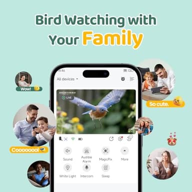 Bird Feeder with Camera Outdoor Solar: Smart Birdfeeder with AI Recognition - 2K HD Live Stream Video Camera for Outside Wild Birds Garden Decor - Bird Lover Gifts - Image 5