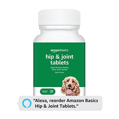Amazon Basics Dog Hip & Joint Daily Chewable Tablets, with Glucosamine, MSM, and Chondroitin, Duck Flavored, 120 Count (Previously Solimo) - Image 6