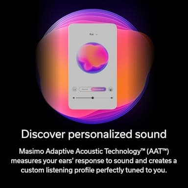 Denon PerL Pro True Wireless Earbuds - Adaptive Active Noise Cancelling, Personalized Sound with Masimo Adaptive Acoustic Technology, Spatial Audio, 32Hr-Battery Life, Wireless Charging, White - Image 2