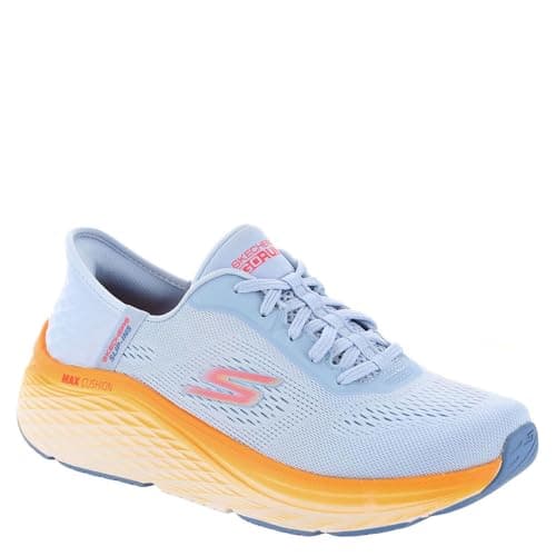 Skechers Women's Max Cushioning Elite 2.0 Solace Hands Free Slip-Ins Sneaker, Blue/Orange, 9 - Image 1