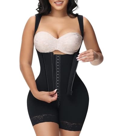 M MYODRESS Fajas Colombianas Tummy Control Shapewear Corset Girdles For Women Body Shaper Curvy Faja Post Tummy Tuck Compression Garment Girdle BLACK L - Image 1