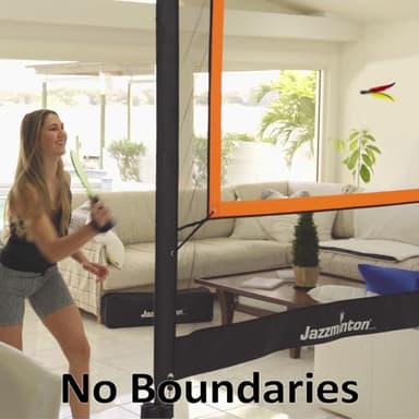 Jazzminton-Sport – The Original Paddle Game with Net for Indoors & Outdoors – Active, Joint-Friendly Family Fun – Like Badminton, Pickleball & Tennis with a Twist - Image 6