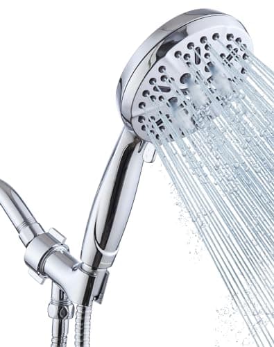 Shower Head with Handheld High Pressure-Full Body Coverage Powerful Rain Showerhead Extra 60" Long Hose and Adjustable Brass Joint Holder- The Perfect Detachable Heads for Bathroom Upgrade - Image 1