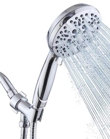 Shower Head with Handheld High Pressure-Full Body Coverage Powerful Rain Showerhead Extra 60" Long Hose and Adjustable Brass Joint Holder- The Perfect Detachable Heads for Bathroom Upgrade - Image 1