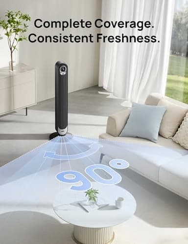 Dreo Tower Fan for Bedroom, 90° Oscillating Standing Fan, 30ft far, 28dB Quiet for Sleep, 6 Speeds, 4 Modes, 12H Timer, 42 Inch, Bladeless, Remote, for Home, Office, Room, Cruiser Pro T1 - Image 6