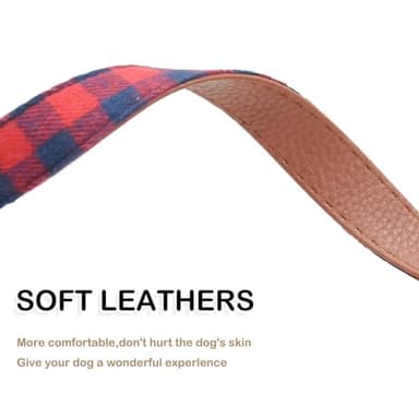 Cotton Dog Collar with Bowtie, Comfortable Adjustable Cute Lapel Design Dog Bow Tie Collar for Small Medium Large Boys and Girls Pets(Red Blue, M(12-17in) - Image 3