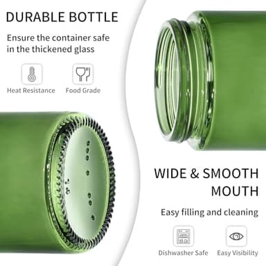 KEYWING 4oz Small Glass Jars with Black Lids, 24 Pack Green Cosmetic Containers Round Glass Jar with Inner Liners for Lotions, Cream, Powders and Ointments - Image 3