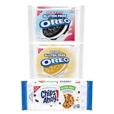OREO and CHIPS AHOY! Gluten Free Cookies Variety Pack, OREO Double Stuf, OREO Golden, CHIPS AHOY! Chocolate Chip Cookies, 3 Packs - Image 1