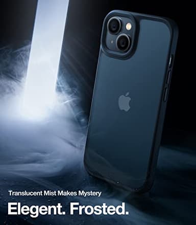 TORRAS Upgraded Shockproof for iPhone 14 Case [12FT Military Drop Protection][Sleek Premium Touch] Translucent Back & Soft Edge Slim Silicone Cover, Frosted Black - Image 7