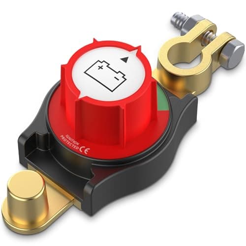 KTROVNN Top Post Battery Disconnect Switch, Car Battery Disconnect Switch, 3rd Gen Battery Kill Switch for Car Truck Boat RV, Heavy Duty, 12V/300A, Negative On/Off - Image 1