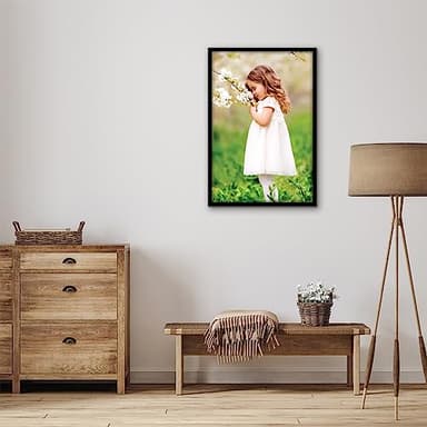 Americanflat 16x24 Poster Frame with Polished Plexiglass - Streamline Collection - Thin Border Picture Frame for Wall Display - Hanging Hardware Included - Black - Image 6