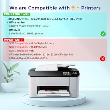 910XL Ink Cartridges for HP Printers Replacement for HP 910XL Ink Cartridges Combo Pack HP910XL Work for Officejet Pro 8020 8025 8028 8030 8035 8022 Printer (Black and Color, 4 Pack) - Image 2