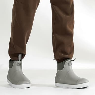 CKWLXQY Men's Deck Boots, Waterproof Ankle Rain Boots Men Anti-Slip Traction, Outdoor Rubber Fishing Garden Boots High-Performance Shoes for Farming - Image 8
