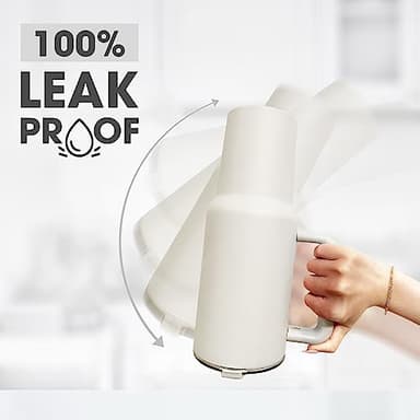 osse 40oz Tumbler with Handle and Straw Lid | Double Wall Vacuum Reusable Stainless Steel Insulated Water Bottle Travel Mug Cup | Modern Insulated Tumblers Cupholder Friendly (Cream 2) - Image 3