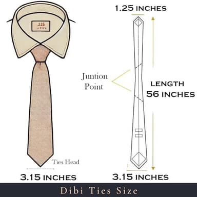 Dibi Solid Color Ties for Men, Formal Mens Ties, Neck Tie, Classic Tie for Boys Women Teens, Wedding Business Costume Necktie - Image 6