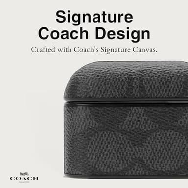 Coach Signature AirPods Pro Case - Compatible with AirPods Pro 2nd / 1st Generation - Signature Charcoal - Image 3
