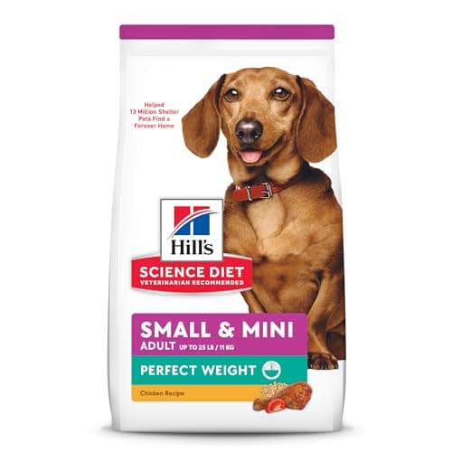 Hill's Science Diet Perfect Weight, Adult 1-6, Small & Mini Breeds Weight Management Support, Dry Dog Food, Chicken Recipe, 4 lb Bag - Image 1
