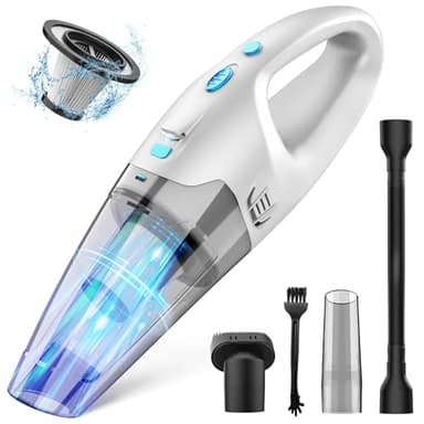 FUOAYOC Handheld Vacuum Cordless, Hand Vacuum Cordless Rechargeable with LED Light/Multi Accessories,1.6lbs Car Portable Vacuum Cleaner for Pet Hair, Home, Car, Office - Image 1