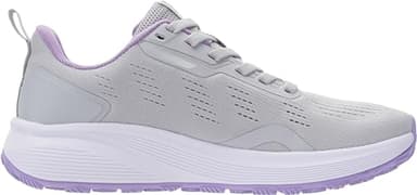 BRONAX Womens Wide Tennis Shoes Mesh Lace up Running Fitness Size 7w Sports Breathable Female Footwear Walking Rubber Sole Outdoor Athletics Sneakers Grey and Purple 38 - Image 4
