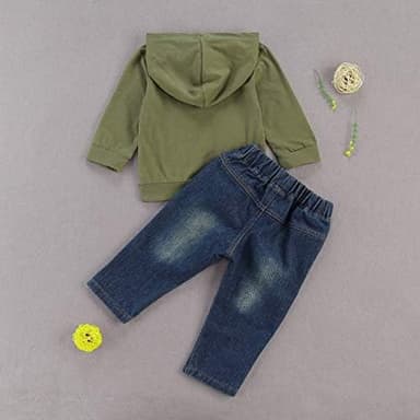 fhutpw Toddler Baby Boy Outfits Hoodie Sweatshirts & Jeans Clothes Set Fall Winter 6 9 12 18 24 Months - Image 4