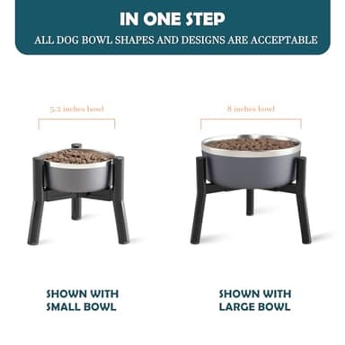 SHAINFUN Adjustable Elevated Dog Bowls Stand Compatible with 6 to 8 inch Wide Raised Stand with Metal Material for Medium and Small Sized Dogs (Bowl Not Included) - Image 5