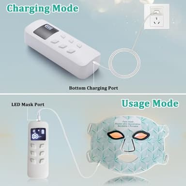 biuufish Red Light Therapy for Face, 7＋1 Colors LED Face Mask Light Therapy with 850NM Near-infrared, Portable Rechargeable Red Light Therapy Mask Skin Care Device at Home and Travel for Anti-Aging - Image 9
