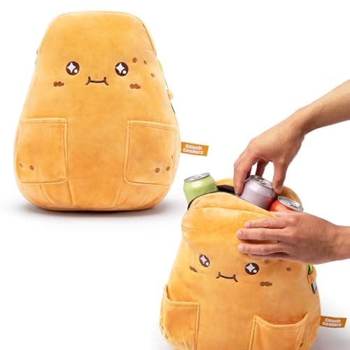 Couch Coolers, Insulated Cooler Bag Potato Plush, College Dorm Room Essentials - Image 1