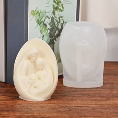 Nativity Scene Candle Mold - Resin Casting Silicone Molds for Home Decor & Candle Making Wave Spiral Mold - Image 7