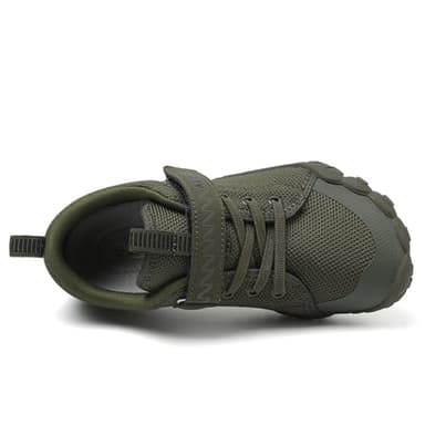 KUBUA Boys Girls Sneakers Kids Sports Barefoot Shoes for Indoor Outdoor Walking Running Athletic Gym Tennis B Green Size 4 Big Kid - Image 3