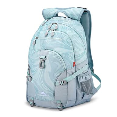 High Sierra Loop-Backpack, Travel, or Work Bookbag with tablet-sleeve, Marble, One Size - Image 1