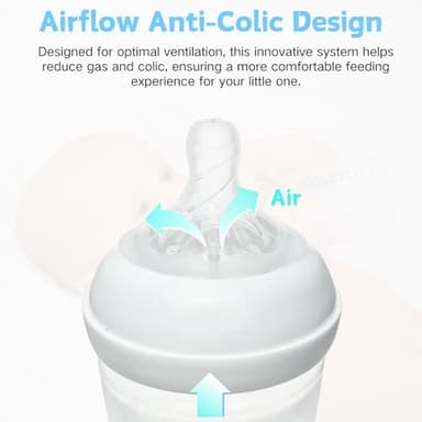 Silicone Replacement Nipple Compatible with Philips Avent Natural Bottle, 4 Pack Bottle Nipple, Leak-Proof, BPA-Free, Anti-Colic, Flow 2 for 3-6 Month - Image 3