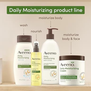 Aveeno Daily Moisturizing Body Wash for Sensitive Skin + Prebiotic Oat, Gently Cleanses, Nourishes & Feels Moisturizing Dry Skin, Light Fragrance, Refill Pouch, 36 fl. oz - Image 8