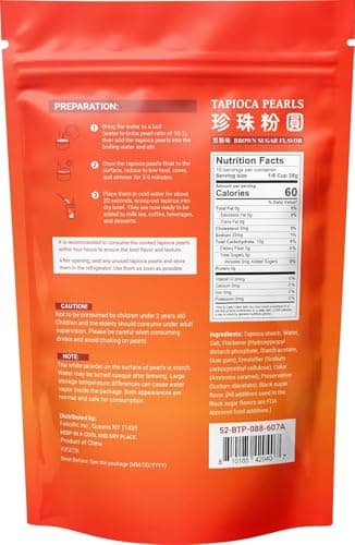 52USA Boba Tapioca Pearl, Black Sugar Flavor, Fresh Bubble Tea Pearl, 8.8 Oz (250 g), Black Tapioca Pearl For Bubble Tea, Ready in 5 Minutes (Pack of 1) - Image 2