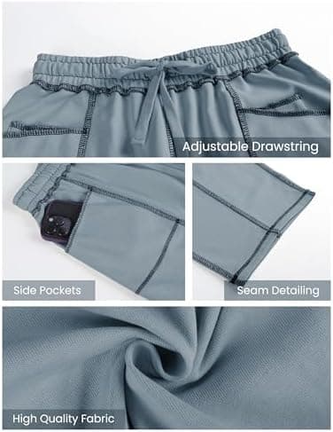 Athlisan Womens Baggy Barrel Pants Wide Leg Lounge Drawstring Sweatpants with Pockets - Image 7