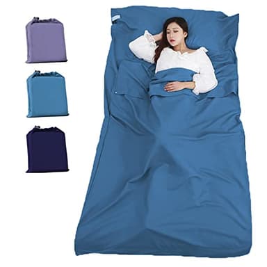 Sleeping Bag Liner Portable Travel Camping Sheets Lightweight and Compact Sleeping Sack Sheets for Adults Comfortable Liners for Traveling Hotel Camping Picnic Hostels Backpacking - Image 1