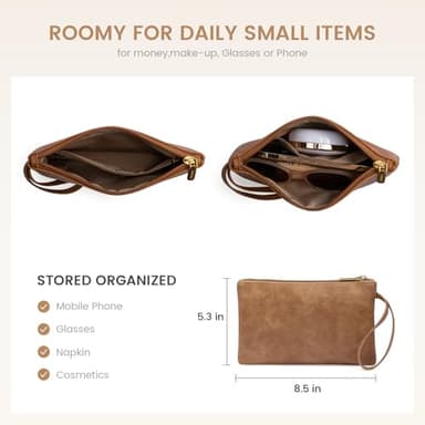 LOVEVOOK Laptop Tote Bag for Women 15.6 Inch Vintage Work Bag with Large Cup Holder, Waterproof Computer Teacher Bag - Image 9