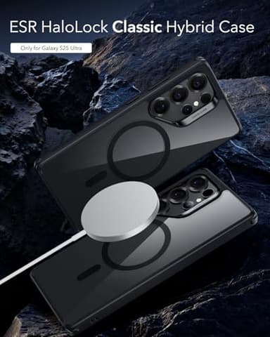 ESR for Samsung Galaxy S25 Ultra Phone Case, Compatible with MagSafe, Magnetic Case for S25 Ultra, Military-Grade Protection, Yellowing Resistant, Classic Series, Clear Black - Image 2