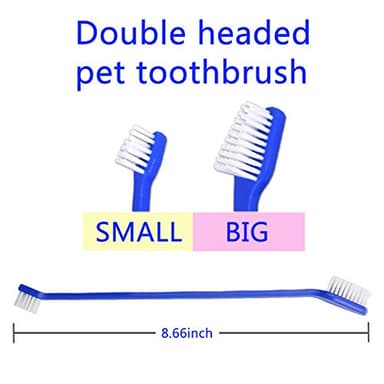 Newday Dog Toothbrush Set of 8 - Dual Headed, Dental Hygiene Convenient Soft Toothbrush to Clean pet Teeth, Dog Tooth Brushes for Small to Large Dogs, Cats, and Most Pets, Teeth Brush in Bulk - Image 2